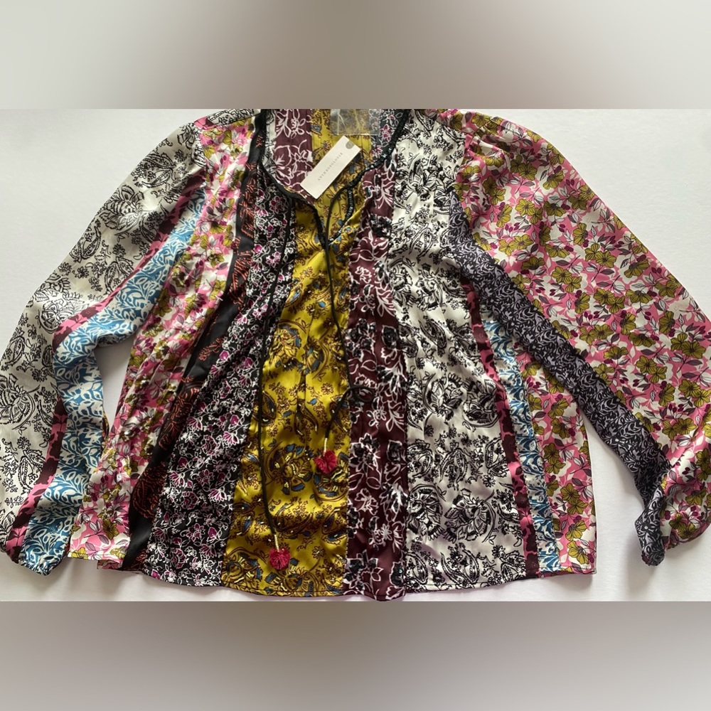 NWT Anthropologie Daniel Rainn Beaded Blouse, Size: XS, Color: Beaded Motif